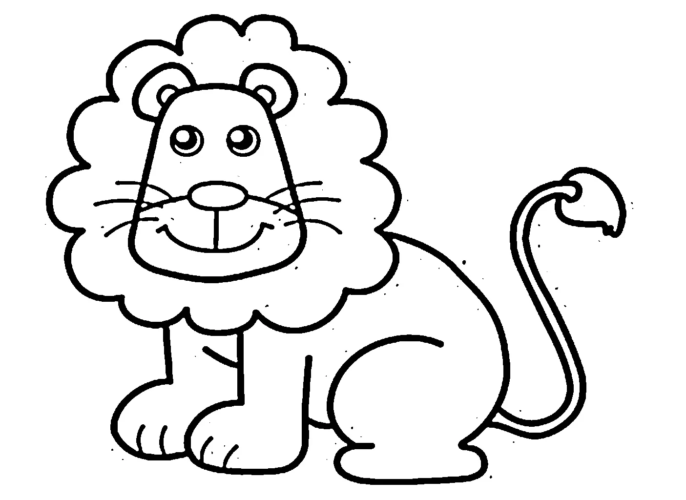 singa Black and white pictures coloring book 029